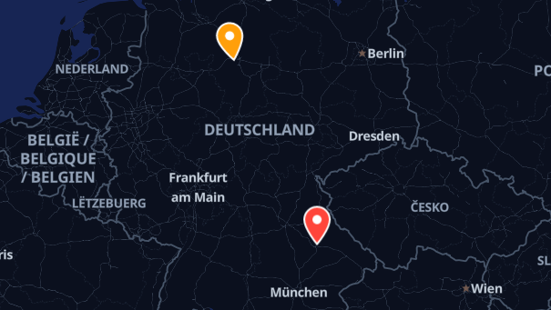 Map of company locations