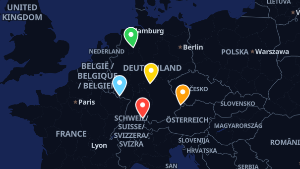 Map of company locations