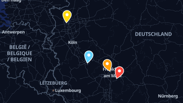 Map of company locations