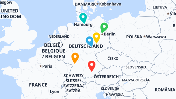 Map of company locations