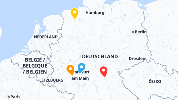 Map of company locations