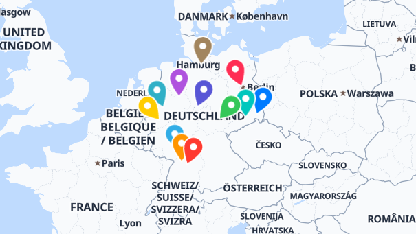 Map of company locations