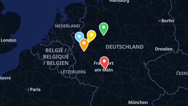 Map of company locations