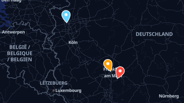 Map of company locations