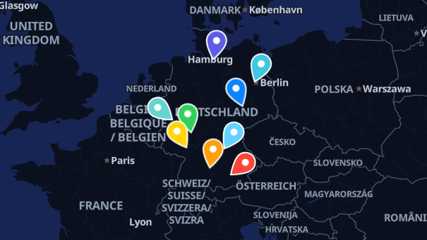 Map of company locations