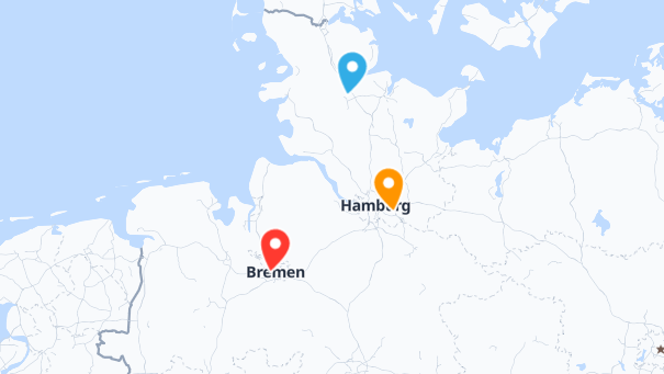 Map of company locations