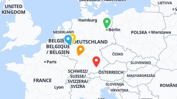 Map of company locations