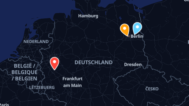 Map of company locations
