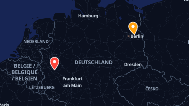 Map of company locations