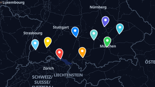 Map of company locations