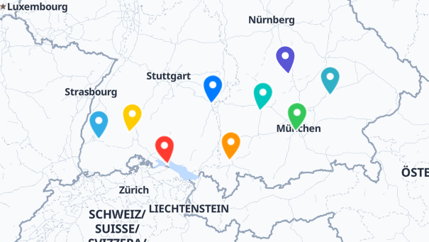 Map of company locations