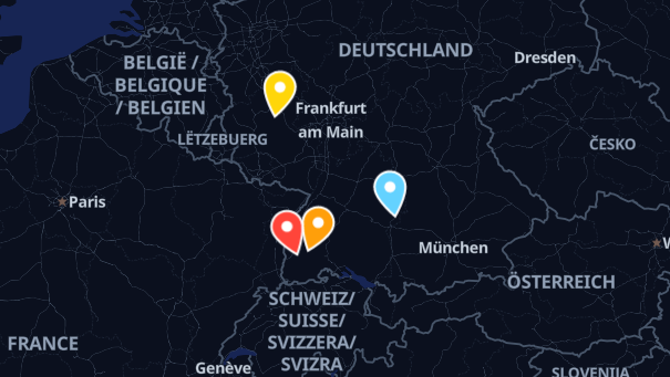 Map of company locations