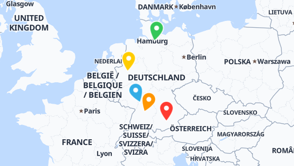 Map of company locations