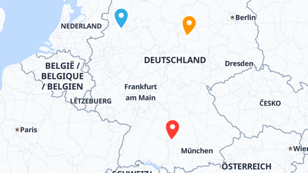 Map of company locations