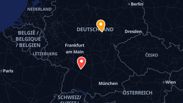 Map of company locations