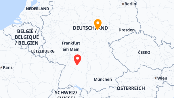 Map of company locations