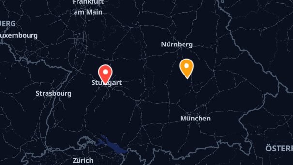 Map of company locations