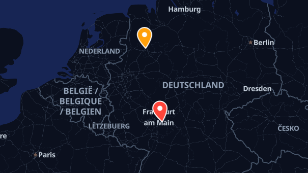 Map of company locations