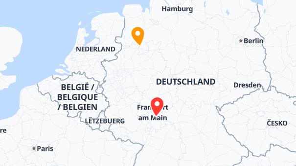 Map of company locations