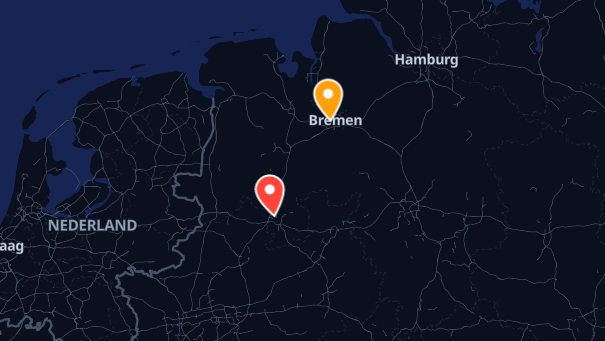 Map of company locations