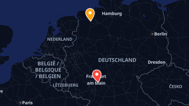 Map of company locations