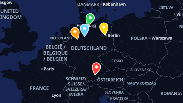 Map of company locations