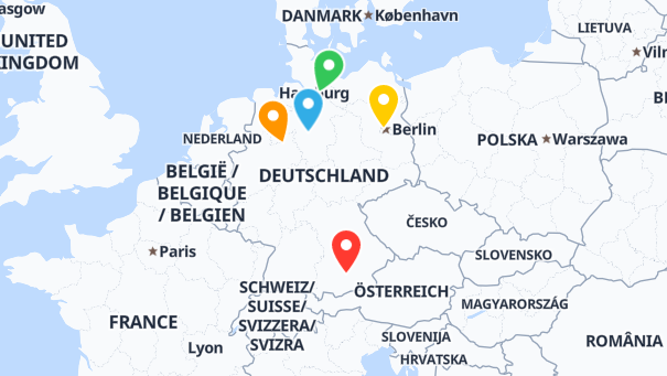 Map of company locations