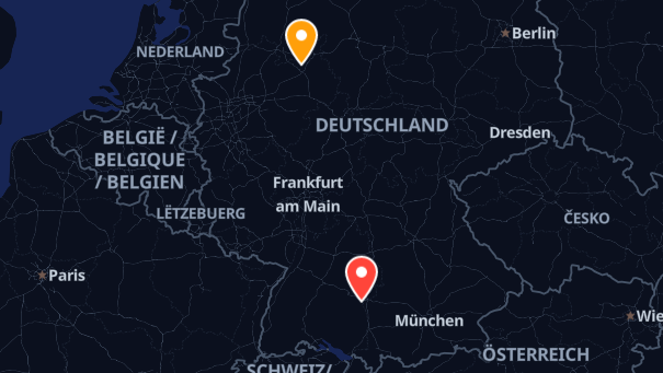 Map of company locations