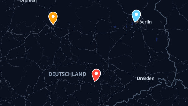 Map of company locations