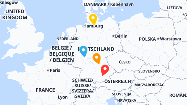 Map of company locations