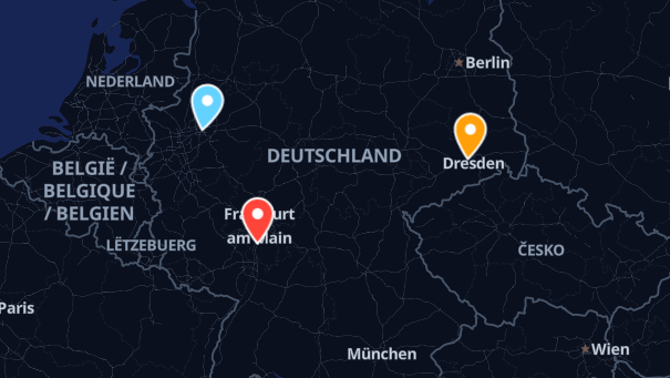 Map of company locations
