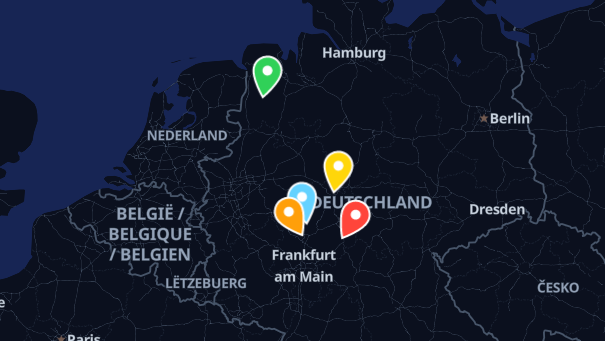 Map of company locations