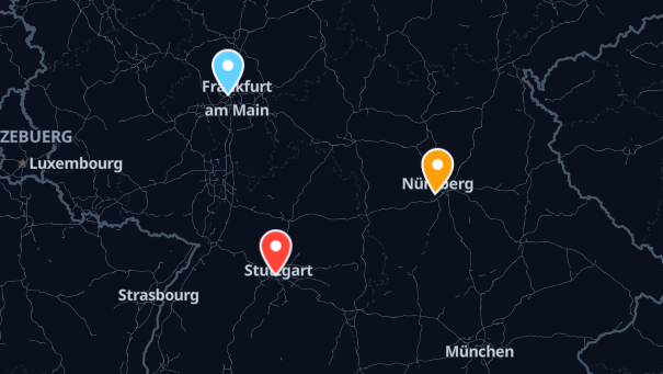 Map of company locations