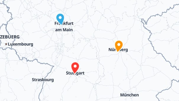 Map of company locations