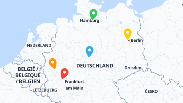 Map of company locations