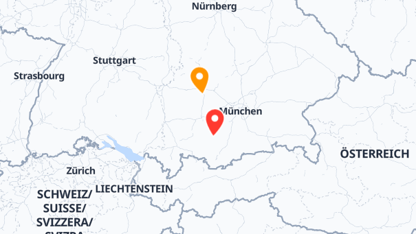 Map of company locations