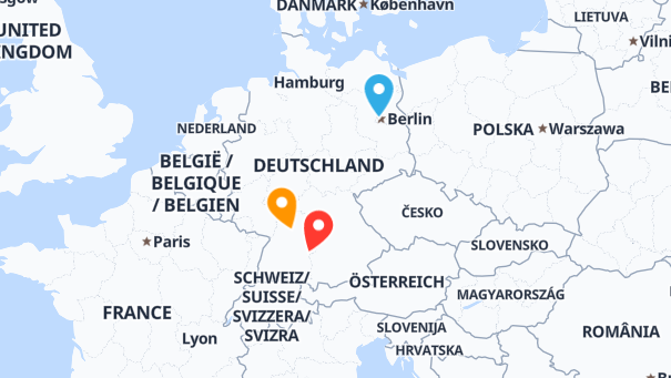 Map of company locations
