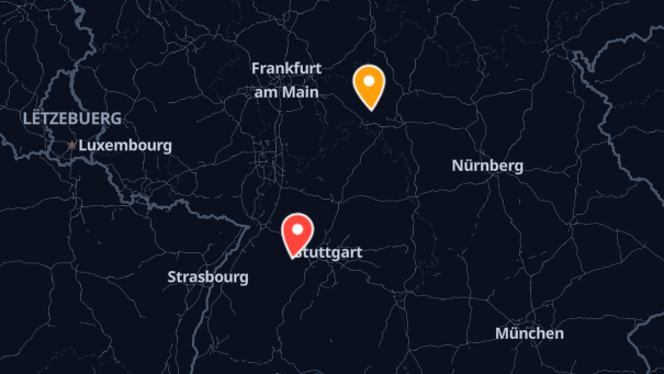 Map of company locations