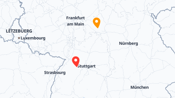 Map of company locations