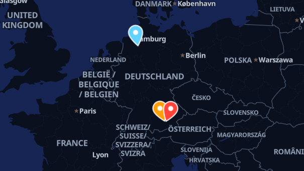 Map of company locations
