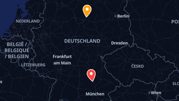 Map of company locations