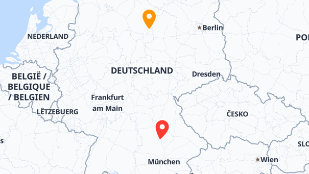 Map of company locations