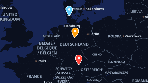 Map of company locations