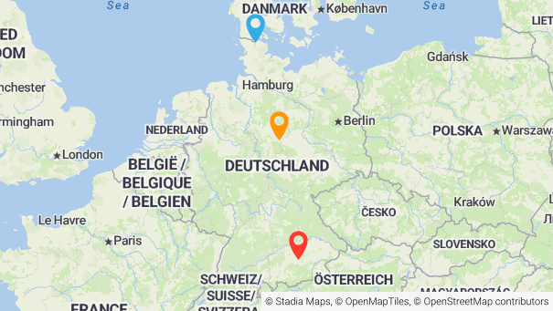 Map of company locations