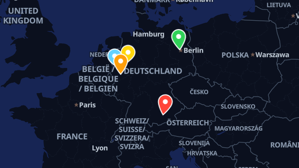 Map of company locations