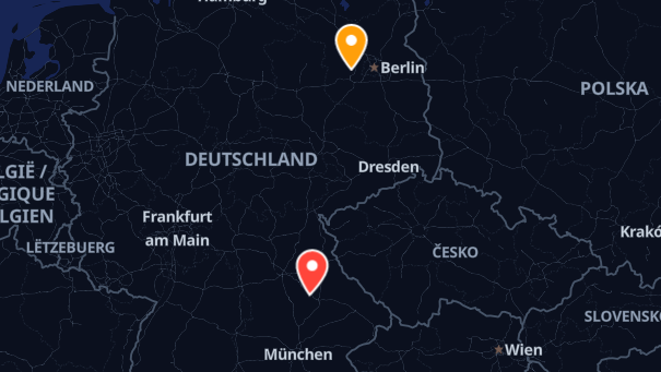 Map of company locations