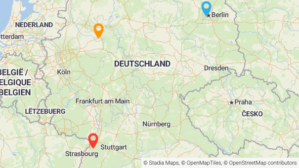 Map of company locations