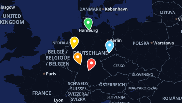 Map of company locations