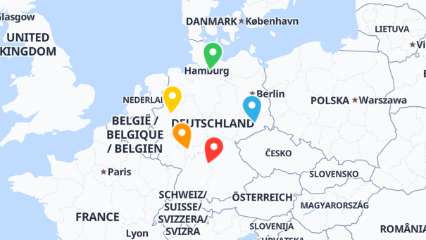 Map of company locations