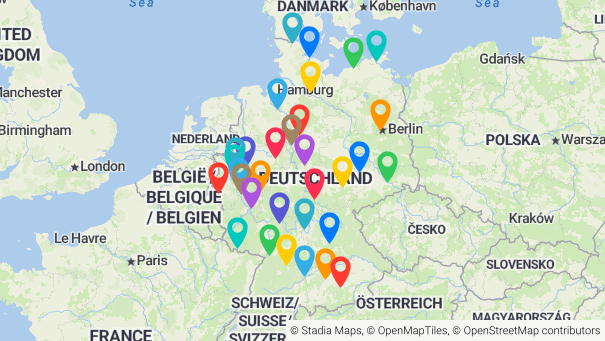 Map of company locations